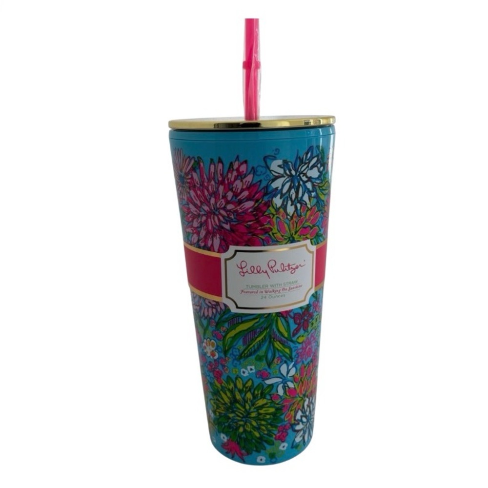 Lilly Pulitzer Double wall tumbler with reusable straw - Picture 8 of 9